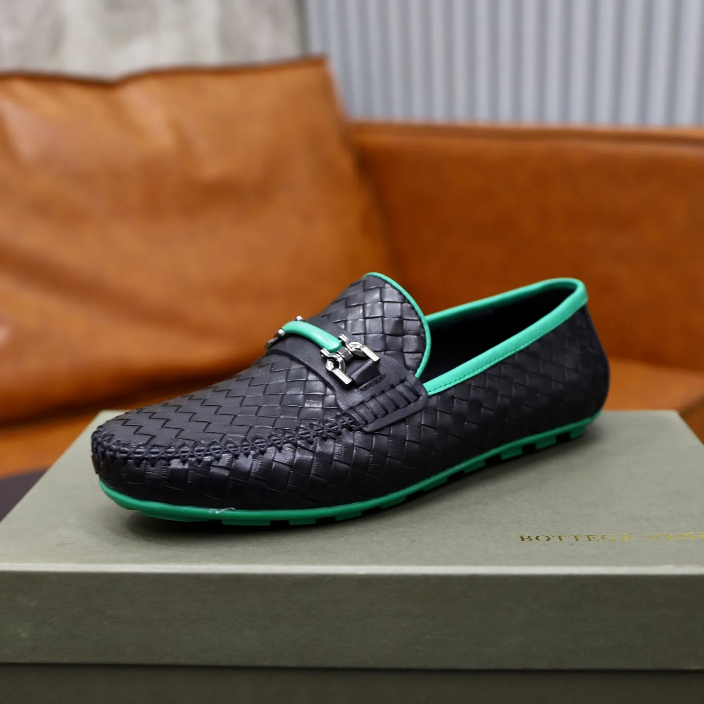 Men's shoes 💰500💰BOTTEG* VENET* - high-end boutique Size: 38-44 (45 custom-made) BV new product, calfskin artificially woven classic style harmoniously blends with contemporary fashion temperament, rubber soles are light and flexible, water-dyed cowhide!